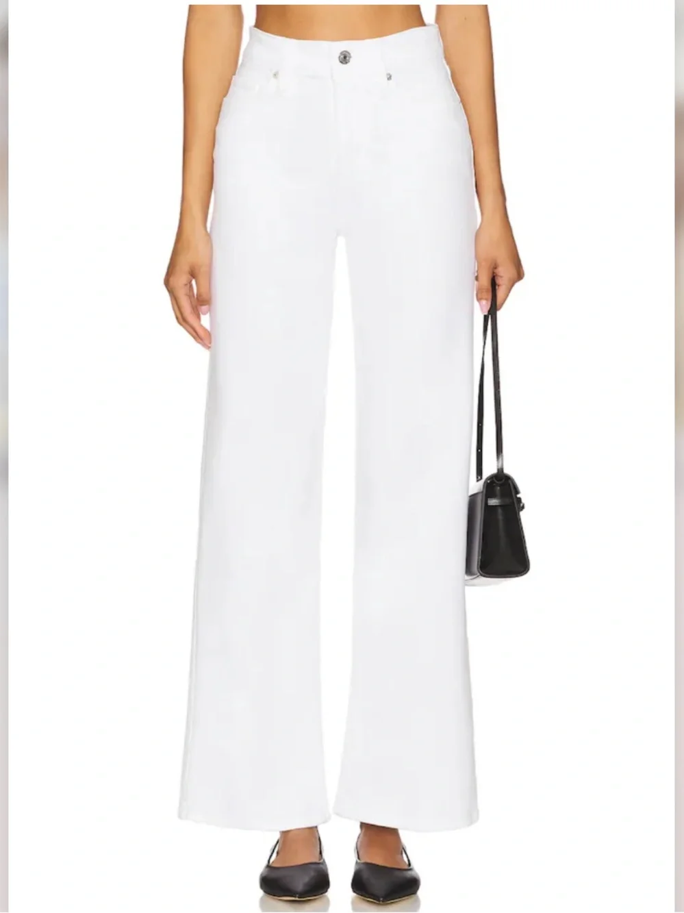 Frame Le Slim Palazzo Denim White Size 26 Blanc Full Length Jeans - Picture 2 of 10